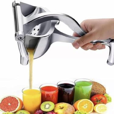 Imagem de Espremedor de suco de frutas, espremedor de limão de aço inoxidável, espremedor manual resistente de limões, espremedor portátil de frutas, clipe de limões de metal, ferramenta de cozinha para limão