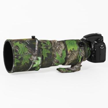 Imagem de CHASING BIRDS Revestimento de lente impermeável camuflado para Nikon AF-S 300 mm f/2.8G ED VR I/II capa protetora de lente à prova de chuva (camuflagem de folha verde, com TC 2.0X (TC-20E III))