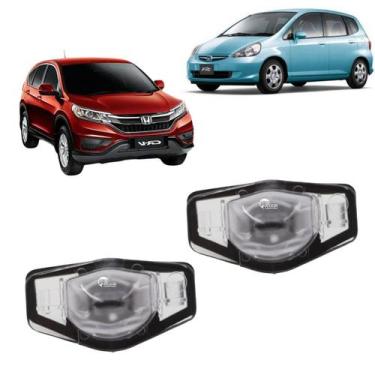 Imagem de Par Lanterna Placa Honda Fit 2004 2005 2007 2008 Até 2014 Crv 2012 201