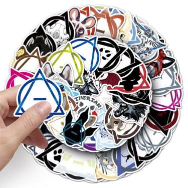 Imagem de Adesivos de vinil à prova d'água Therians Anime 50 unidades/lote de 5 