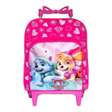 Imagem de Mochila Escolar De Rodinha Infantil Bolsa Creche Pequena Personagem Pa