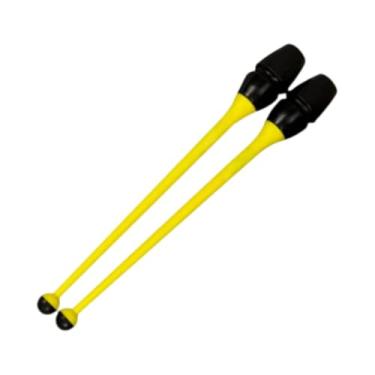 Imagem de Colaxi Maças de Ginástica Rítmica Conectáveis, 45,5 cm, Profissionais, Equipamento de Treinamento de Ginástica, Acessórios de Dança para Treinamento, Amarelo