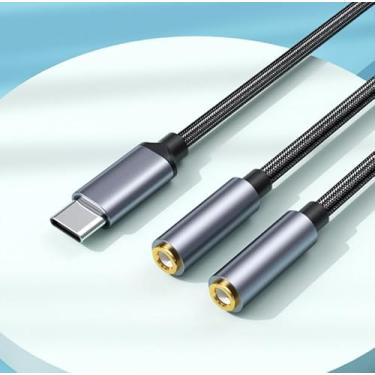 Imagem de Adaptador auxiliar USB C divisor de fone de ouvido para duas pessoas USBC áudio duplo 3,5 mm fêmea tipo substituição para Google Pixel 10 9 8 7 6, compatível com Samsung Galaxy S23 S24 S25 S26