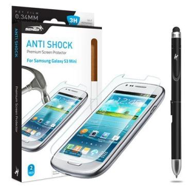 Imagem de Samsung Galaxy S3 Mini Screen Protector Sentey Anti Shock Premium 3h 0.34mm Ls-12201 (Pack of 2) Bundle with Free Metal Stylus Touch Screen Pen {}