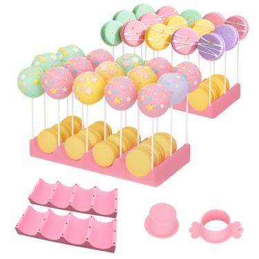 Imagem de Conjunto de moldes redondos de bolo pop com bandeja de 22 cm, não impresso em 3D, cortador e empurrador de bolo circular, kit de moldes de cozimento para festas, casamento, fabricação de sobremesas em