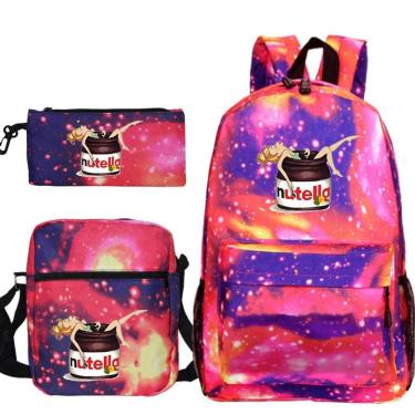 Imagem de Conjunto de mochilas escolares Nutellaes Backpack Messenger