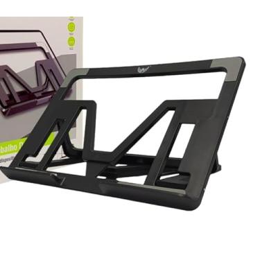 Imagem de Suporte Ajustável para Notebook e Laptop, Preto, Design Ergonômico Dobrável
