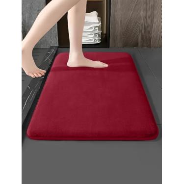 Imagem de Tapetes de banheiro ultrafinos, tapetes de banho de borracha para banheiro, tapetes de banho antiderrapantes, secagem rápida, lavável na máquina, pelo baixo, absorvente, chuveiro externo, pia