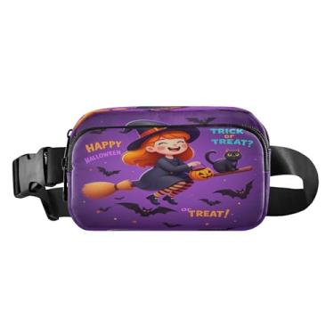 Imagem de CEBUGI Mini pochetes de caminhada para homens e mulheres, lindas pochetes de bruxa modernas resistentes à água com cinto ajustável para treino, viagem, corrida