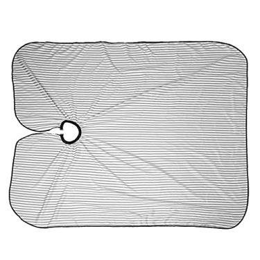 Imagem de Ainoli corte de cabelo tingimento pano avental de cabeleireiro estilo barbeiro ferramenta acessório de salão de beleza (Preta)