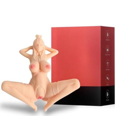 Imagem de Masturbador Masculino Corpo Feminino com Seios Grandes, Vagina e Ânus Penetráveis, Material Realista Macio