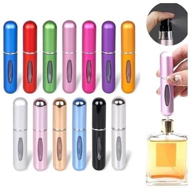 Imagem de Kit 3 Frascos de Perfume Recarregável Portátil, Alumínio, 5ml, Sistema de Refil pela Base, Design Compacto de Bolso, Multiuso para Perfumes e Óleos Essenciais