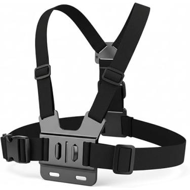 Imagem de Suporte Peitoral Celular ou Câmera Profissional Giro 360 Gravação POV Moto Bike. Câmera de Ação Ciclismo Esportes Radicais. Acessório Ajustável Universal Para Filmagem Imersiva Com Altíssima Qualidade