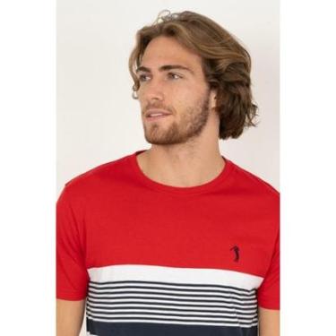 Imagem de Camiseta Listrada Aleatory Tidy Vermelha-Masculino