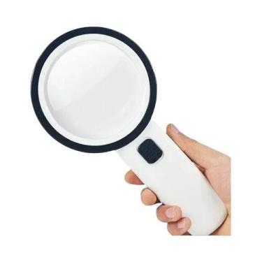 Imagem de 30x lupa portátil 12 led luz iluminada com luz uv lupa portátil para l