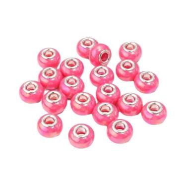 Imagem de Contas De Cerâmica De Resina Com Furo Grande, 20 Peças, Redondas, Banh