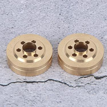 Imagem de Acouto Peso da Roda RC de Latão 2 Peças Acessório de Peso de Contrapeso de Latão Fit SCX10 1 Contrapeso de Carro RC Crawler - Brinquedos e Jogos/Veículos Controlados Remotamente e por Aplicativo