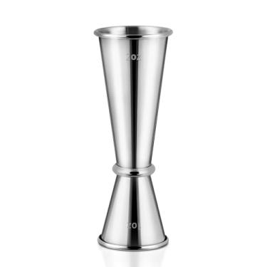 Imagem de Nexsujo Jigger para barman, jigger japonês de 28 g 59 g, copo de medição de aço inoxidável 304 com medidas internas, ferramenta de barra resistente, acessórios de barman para bar doméstico
