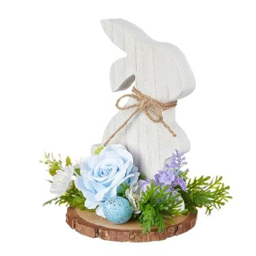 Imagem de Decoração de Mesa Coelhinho | Ornamento De Coelho Para Festas - Com Laço E Decorações De Coelho Da Páscoa | Para Decoração De Primavera Interior Festival E Bandeira Em Camadas