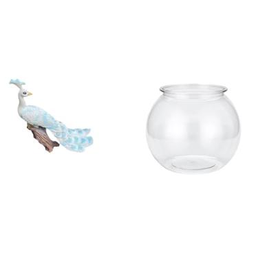 Imagem de Whtkoph Escultura, Figura Decorativa para Jardim, Artesanato, Estátua, Ornamento para Decoração de Casa, Pátio, Transparente, Pequeno Aquário, Adorno