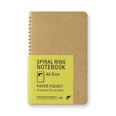 Imagem de Travelers 15243006 Anel espiral para notebook, A6 fino, bolso de papel, canguru