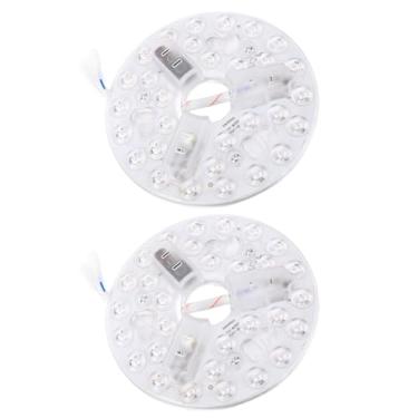 Imagem de Luocute Módulo de Luz de Ventilador de Teto LED de 5,3 Polegadas, Kit de Retrofit LED Redondo Ajustável de Temperatura de 3 Cores de 15 W Com Base de Alumínio para Dissipação de Calor,