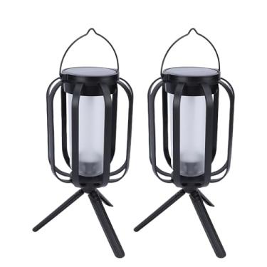 Imagem de Jiawu 2pcs Lanternas Solares IPX4 à Prova de água Penduradas Luzes Solares Com Tripés, Luz Solar Com Gancho para Decoração de Jardim de Quintal, Luz Branca/quente/neutra