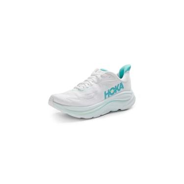 Imagem de Hoka Clifton 10 feminino, Branco/azul cielo, 38