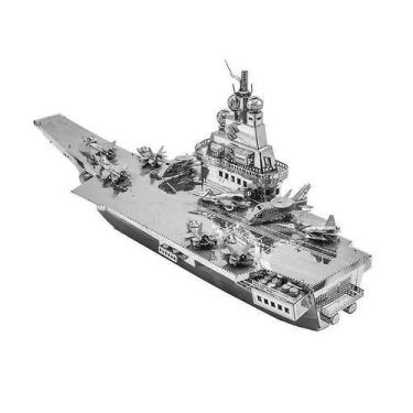 Imagem de Montagem de modelo de navio de quebra-cabeça de metal 3D DIY para adul