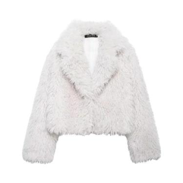 Imagem de Jaqueta De Pele Sintética Oversized Burgundy Para Mulheres, Casual, Qu