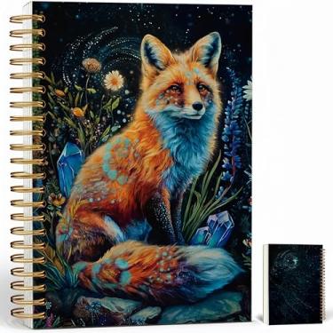 Imagem de Journaling Notebooks for Women, William Morris Abstract Floral Notebook - Vintage Fox Notebook Journal Gifts, Lined Paper, A5 Spiral Journal Notebook Office Supplies Gifts for Women Birthday Christmas