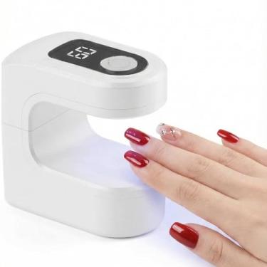 Imagem de Lâmpada de unhas UV/LED – Luz de unhas em gel avançada com cura inteligente para todos os tipos de gel, temporizadores rápidos de 60 a 99 segundos e cura instantânea, secador de unhas portátil para