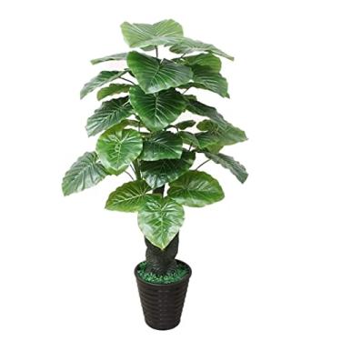 Imagem de SLGGPJBU Plantas falsas planta artificial grande árvore artificial vasos plantas folhas de plástico falso plantas para casa escritório sala decoração vegetação plantas artificiais interior exterior