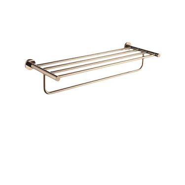 Imagem de 3FLQOOPP Acessórios de banheiro Suporte de papel de escova de vaso sanitário polido ouro rosa ganchos de barra de toalha de aço inoxidável montagem na parede conjuntos de ferragens de banho