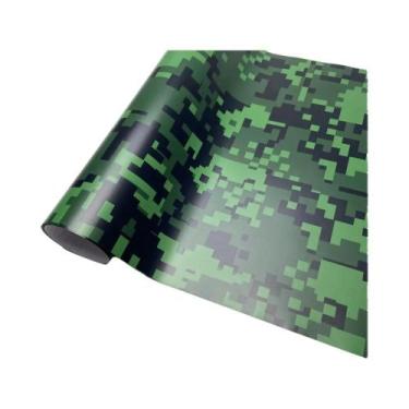 Imagem de Filme Vinílico Camuflado Preto E Branco, Impermeável E Autoadesivo Par