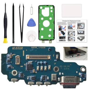 Imagem de Para Galaxy S25 Ultra Charging Port Replacement US Version, novo conector USB-C compatível com Samsung S25 Ultra SM-S938U/U1/W, inclui instruções e kit de ferramentas