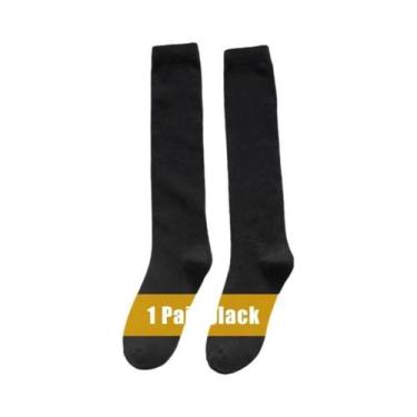 Imagem de Meias Longas De Algodão Masculinas, Sólidas, Para Negócios, Macias, El