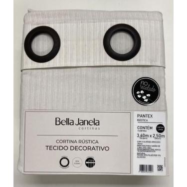Imagem de Cortina Rústica 3,60 x 2,50 Pantex Bella Janela, Natural