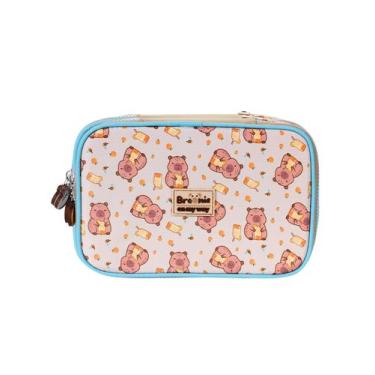 Imagem de Estojo Escolar Penal Box College Brownie Capivara 15867 Luxo - Xeryus