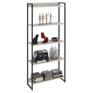 Imagem de Estante Livreiro Dynamica Industrial 80cm 5 Prateleiras C08 Snow - Mpozenato