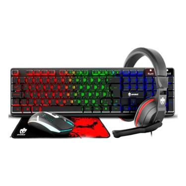 Imagem de Kit Gamer Evolut: Teclado Mecânico + Mouse Rgb