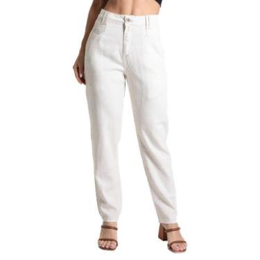 Imagem de Calça Linho Sawary Mom - 281511 - OFF WHITE 44, Azul, 44