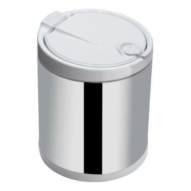 Imagem de Lixeira De Pia Inox 2,5 Litros Cesto Cozinha Balde Plástico - Viel, Br