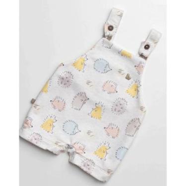 Imagem de Macacão Jardineira Moletino Luxo Bebê Menino D+ Baby 60233 - Mescla - GG ( 12- 18 MESES )-Masculino