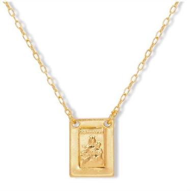 Imagem de Joia de Fé Escapulário Banhado Ouro 18k Nossa Sra do Carmo