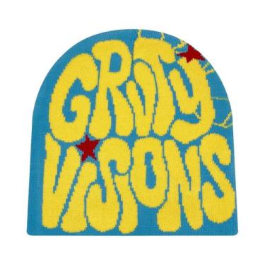 Imagem de Gorro Unissex De Acrílico Com Letra GR Em Jacquard, Estilo Europeu-Ame