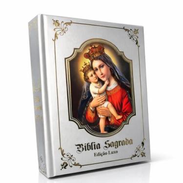 Imagem de Bíblia Sagrada Edição Luxo Prata Com CD Padre Marcelo Rossi + Pôster P
