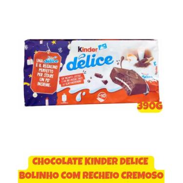 Imagem de Chocolate kinder delice 390g importado bolinho recheado