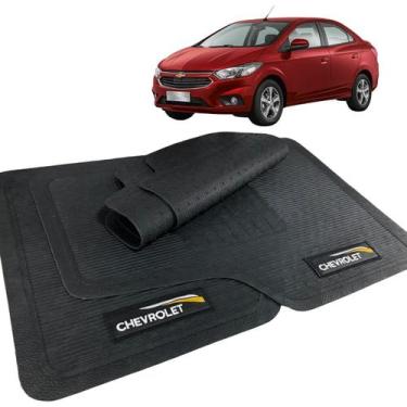 Imagem de Jogo Tapete Prisma 2016 2017 2018 2019 Borracha com Logo - CHEVROLET