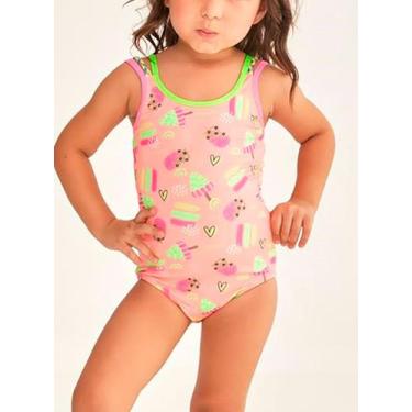 Imagem de Maiô Alça Dupla Pingo de Alegria 11252P Infantil Estampado Poliéster T